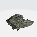 Sleek Dark Gray Inflatable Stealth Fighter Jet Model With Number 08 On Wings 3d model