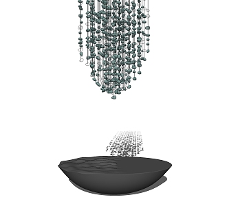 Modern pendant art installation 3d model