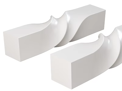 Modern Special-Shaped Seat Landscape Seat Bench Stone Bench Park Landscape Chair Outdoor Seat 3d model