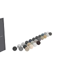 Modern Hinged Door Design In Gray And Light Color With Metal Hardware Contemporary Style