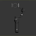 DJI Gray Handheld Gimbal Stabilizer For Smartphone With Control Buttons 3d model