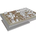 Commercial Architectural Model Display Equipment With White Buildings And Trees