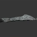 Rocky Terrain 3D Model With Irregular Gray Stone Structure And Textured Surface 3d model