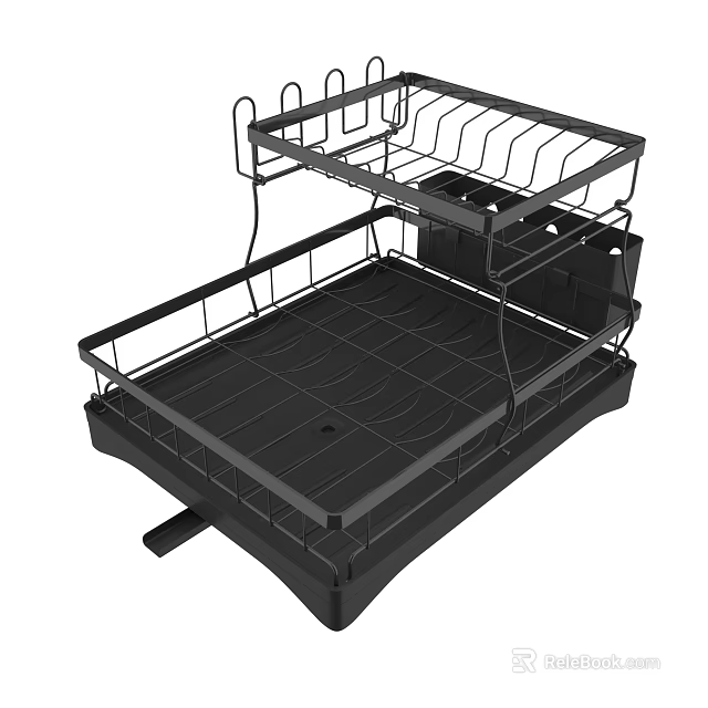 Metal Bathroom Cabinet Rack With Multi layer Storage Shelf For Space Saving Organization 3d model 