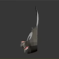 Polygonal Origami Rabbit Head With Large Pink Inner Ears White Eyes And Whiskers
