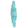 Elegant Modern Wall Lamps With Golden Frame And Transparent Glass Panels
