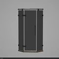 Transparent Glass Hexagonal Shower Sauna Enclosure With Metal Connectors And Black Base