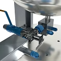 Industrial Mixing Equipment With Stainless Steel Frame Blue Motor And Control Panel