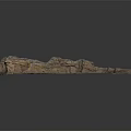 Natural Rock Formation With Rough Surface Texture And Brown Gray Color Tones