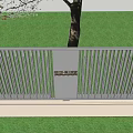 Modern Building Exterior Wall With Metal Fence Light Colored Design Surrounded By Yellow Leaf Trees