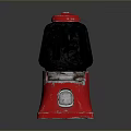 Modern Lighting Combination Featuring Red Base Black Upper Part Red Top And Metallic Details