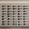 Different Styles Of Door Handles Displayed On Wall With Various Designs