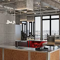 Modern Fitness Gym Interior With Spacious Layout Various Workout Equipment And Vending Machines