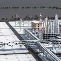 Large Scale Industrial Plant Featuring Metal Structure Pipeline Systems And Industrial Equipment