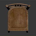 Classic Wooden Dining Chair With Vertical Slat Backrest And Sturdy Straight Legs Design