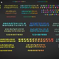 Vibrant Colorful Decorative Alphabet Letters Numbers Ornament Set for Home Decor