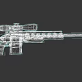 Sniper Rifle With Scope Brown And White Design Long Barrel Tactical Build