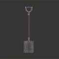High Quality Metal Shovel With Silver Handle And Square Reflective Blade