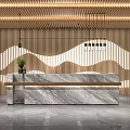 New Chinese Front Desk Reception 3d model