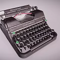 retro typewriter 3d model