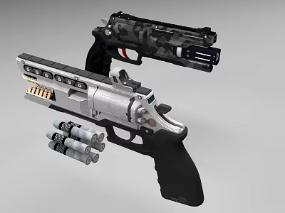 Futuristic Weapon Design Modern Tactical Gun With Ammunition And Accessories 3d model