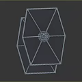 Aerospace Starfighter Design With Twin Triangular Wings And Central Engine