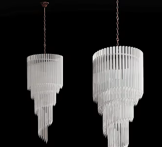 Modern crystal chandelier 3d model