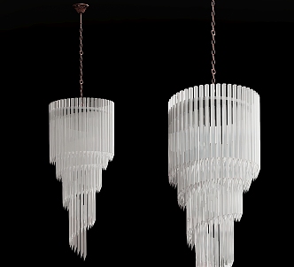 Modern crystal chandelier 3d model