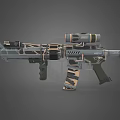 Science and technology sense weapon rifle gun game weapon game equipment 3d model