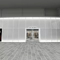 Modern Exhibition Space Interior With Geometric Display Stands Wooden Wall Panels And Industrial Ceiling