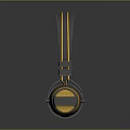 Stylish Gray And Yellow Over Ear Computer Headphones With Ergonomic Design