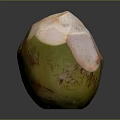 Fresh Green Coconut Fruit With Natural Peeled Surface And Smooth Texture