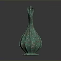Elegant Green Patina Pitcher With Curved Handle And Decorative Base For Daily Household Use