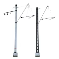 Steel Gantry Frame For Road Infrastructure With Suspended Equipment And Structural Details