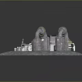 Industrial Equipment Configuration With Large Metal Pipes Control Panels And Machinery Units