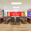 Spacious Fitness Gym With Workout Equipment Large Windows And Wooden Floors