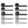 Modern Door Handles with Metallic Black and Silver Finishes in Contemporary Design Styles