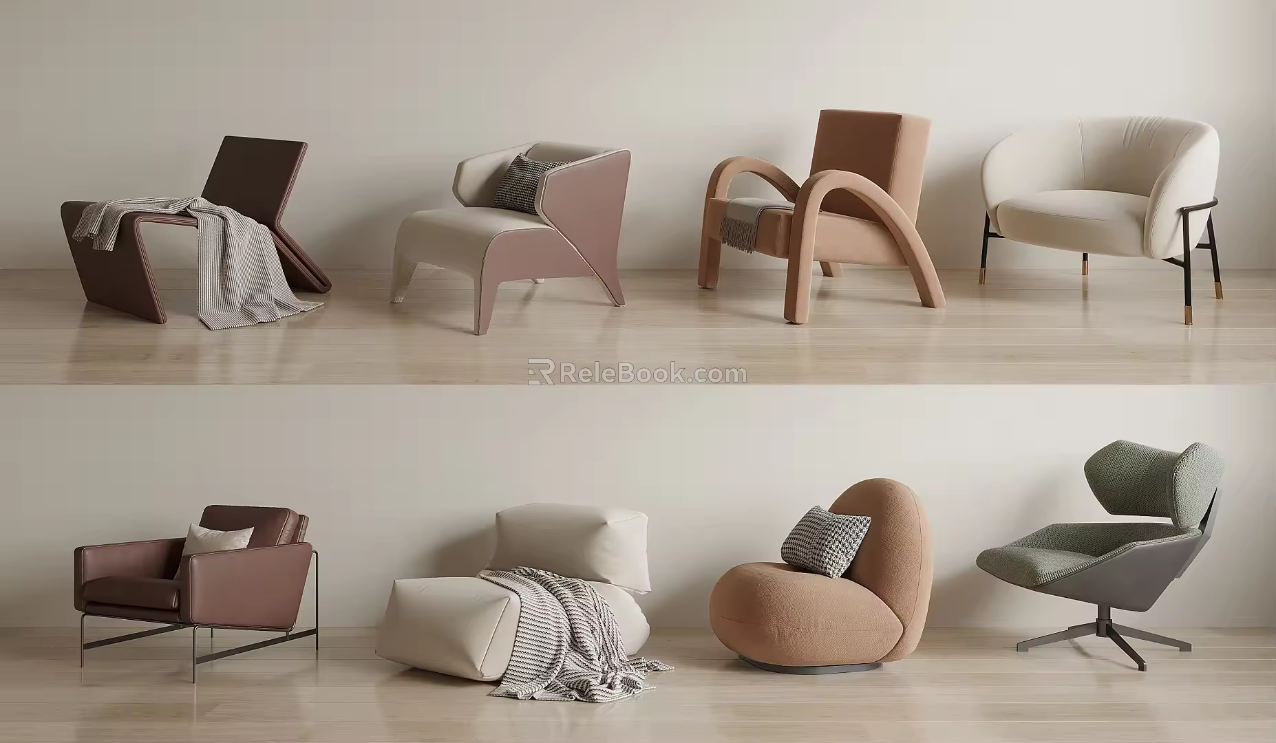 Modern single sofa 3d model
