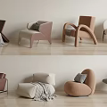 Modern single sofa 3d model