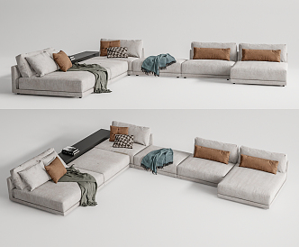 Modern Multiplayer Sofa 3d model