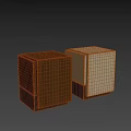 Two Different Colored Square Wooden Side Tables With Black Bases