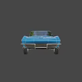 Blue Classic Two Door Sports Car With Sleek Body And Vintage Design