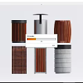 Modern trash can 3d model