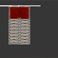 Modern Architectural Model With Transparent Staircase Red Platform And Mixed Materials