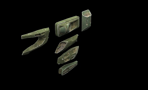 sci-fi mecha machinery industrial accessories 3d model