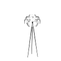 Elegant Modern Transparent Petal Shaped Floor Lamp With Silver Metallic Stand