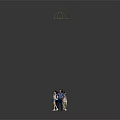 Group of People Standing Together in Casual Outfits on Reflective Black Floor