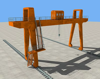 Gantry crane track crane 3d model