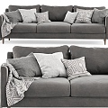 Casual Sofa Sofa Casual Sofa Home Living Room Sofa Pillow Furniture Blanket 3d model