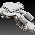 modern engine 3d model